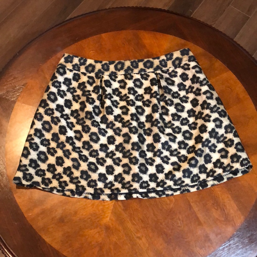 Banana Republic Floral Metallic Mini Skirt Size 12 NWT